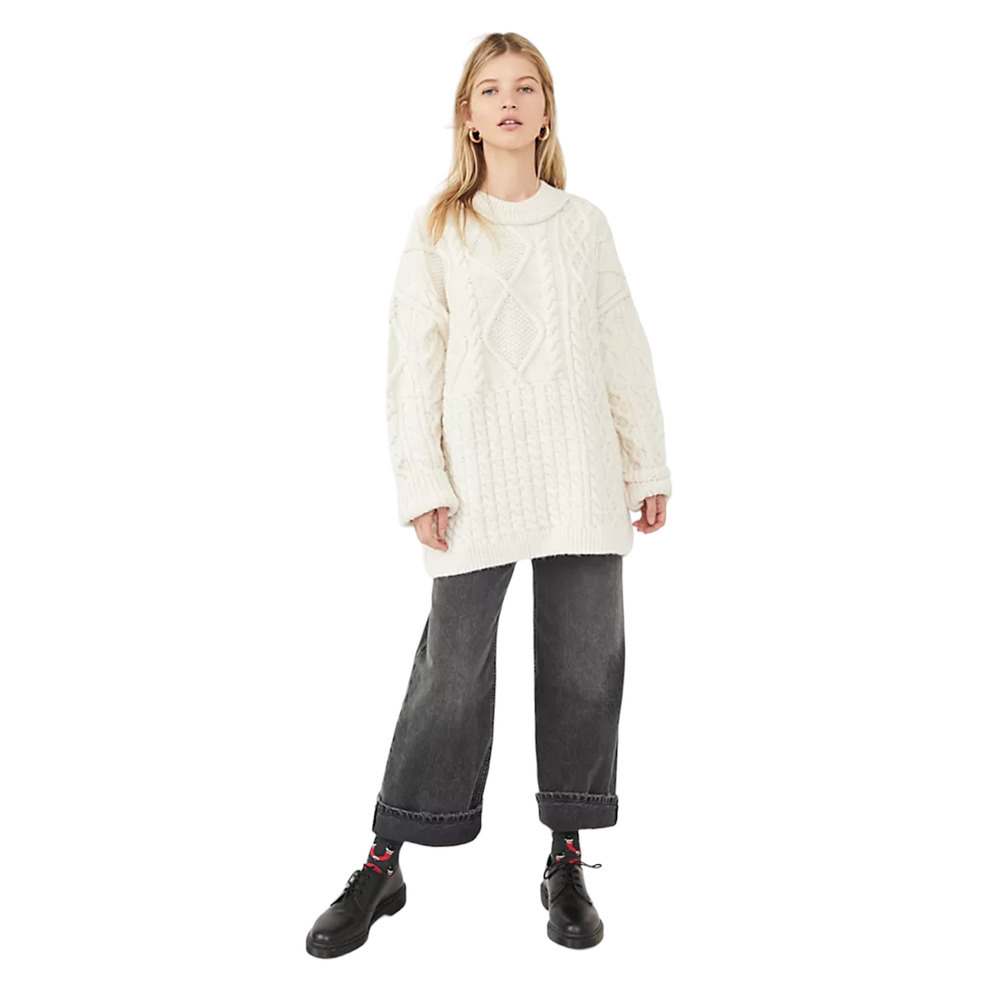 Free People ‘Leslie’ cable knit oversized sweater.